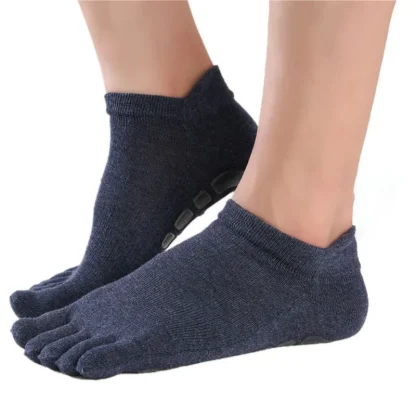 Solid Toe Socks with Non-Slip Decor - Image 8