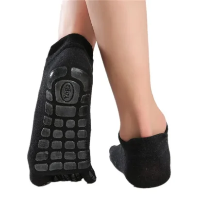 Solid Toe Socks with Non-Slip Decor