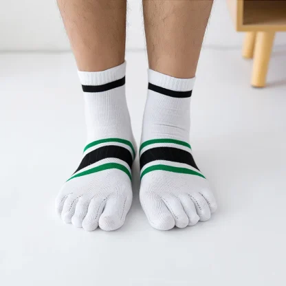 Toe Socks with Striped Print - Image 3