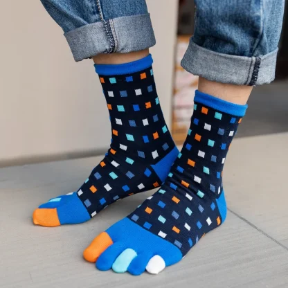 Toe Socks wtih Colorful Polka Dots Print - Image 15