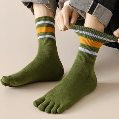 Striped Five Finger Men's Socks