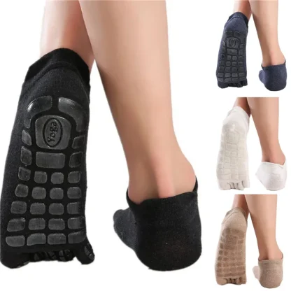 Solid Toe Socks with Non-Slip Decor - Image 3