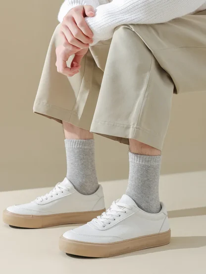 Solid Color Toe Socks with Cozy Fabric - Image 6