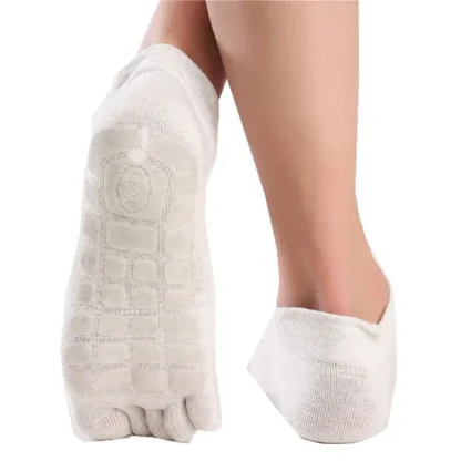 Solid Toe Socks with Non-Slip Decor - Image 5