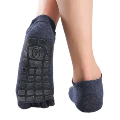 Solid Toe Socks with Non-Slip Decor - Image 4