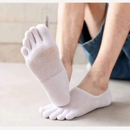 Breathable Plain Color Toe Socks