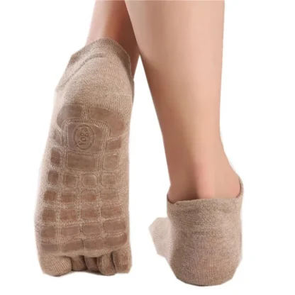 Solid Toe Socks with Non-Slip Decor - Image 6