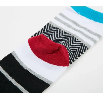 Multicolored Toe Socks with Striped Design - Image 5