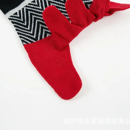 Multicolored Toe Socks with Striped Design - Image 4