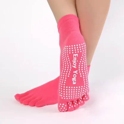 Colorful Trim Toe Socks with Anti-slip - Image 6