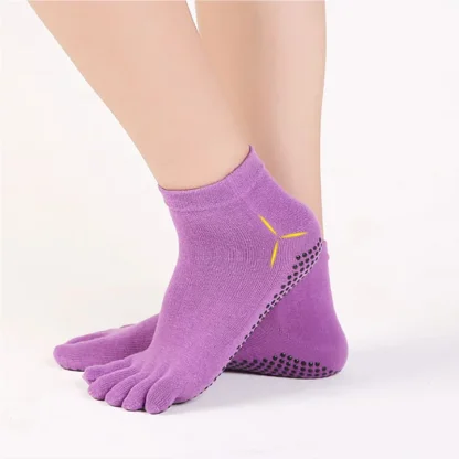 Non Slip Solid Socks with Fingerless Gloves