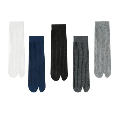 Casual Solid Color Socks with Split Design - Image 13