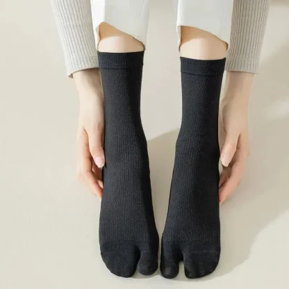 Two Toed Finger Socks with Solid Color - Image 4