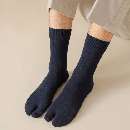 Split Toe Socks with Solid Color Design