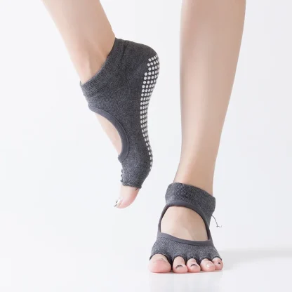 Fingerless Toe Socks with Non-slip Design - Image 4