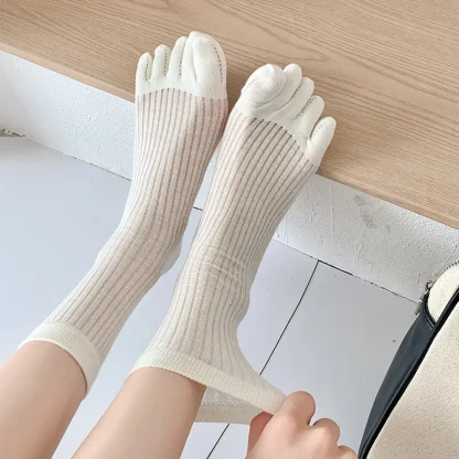 Light Solid Color Socks with Breathable Fabric