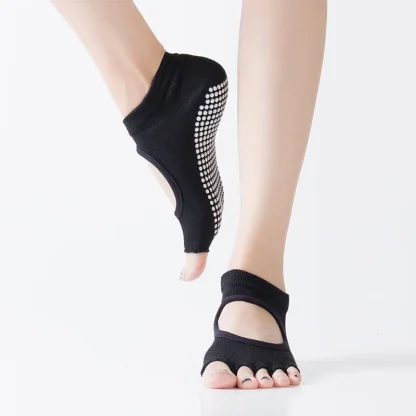 Fingerless Toe Socks with Non-slip Design - Image 3