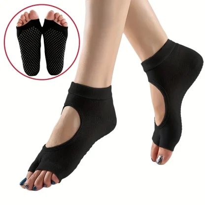 Anti-Slip Fingerless Socks with Cutout - Image 2