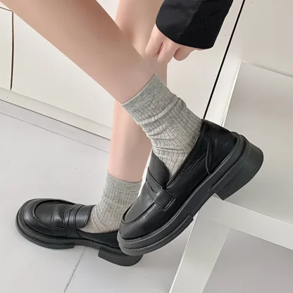 Light Solid Color Socks with Breathable Fabric - Image 10