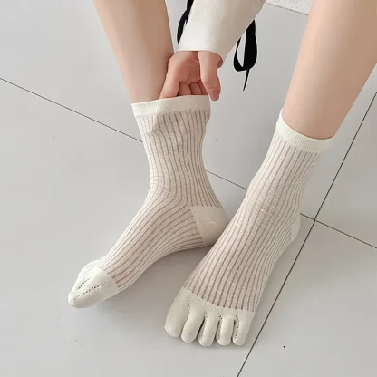 Light Solid Color Socks with Breathable Fabric - Image 12