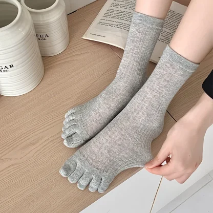 Light Solid Color Socks with Breathable Fabric - Image 13